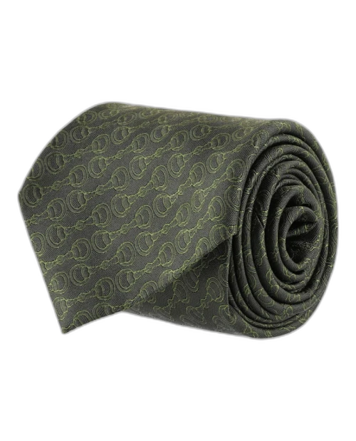 Gucci Silk Jacquard Tie Green