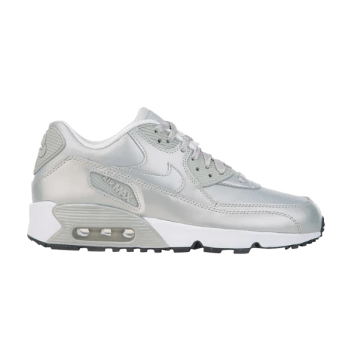 Nike Air Max 90 SE Leather GS 'Metallic Platinum'