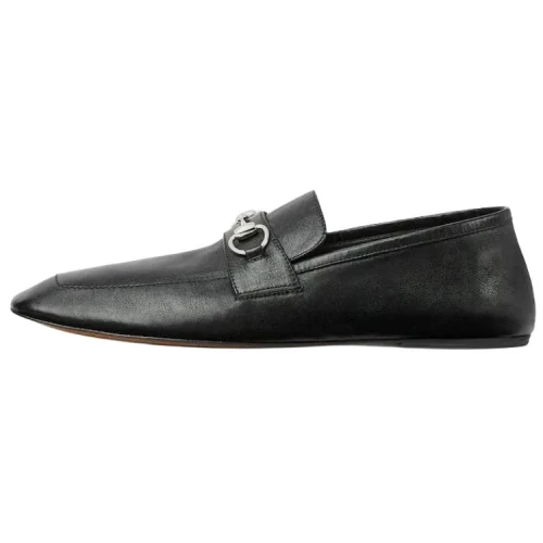 GUCCI Horsebit Ragazzo Leather Casual Leather Shoes Men's Black