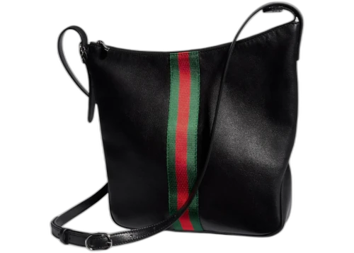 Gucci Lunetta Medium Crossbody Bag Black Soft Leather