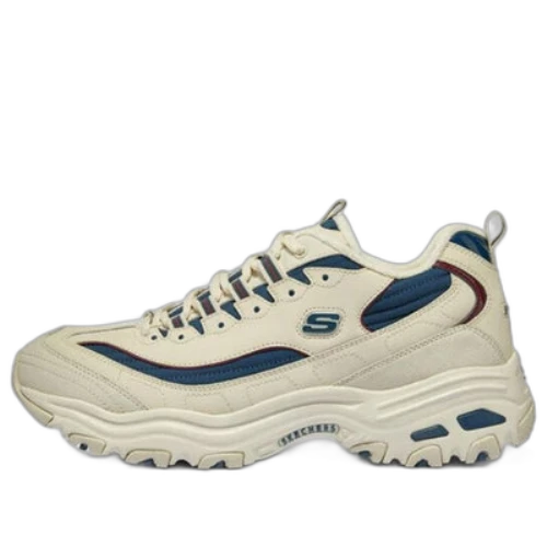 Skechers D'Lites Zip Along Shoes 'Beige Blue'