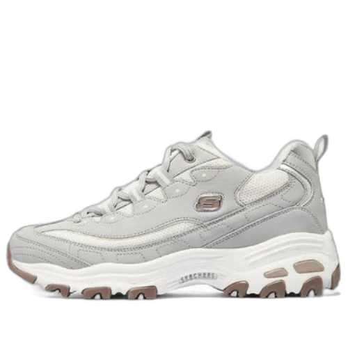 Skechers D'lites-looking Glass Marathon Running Shoes 'Grey White Brown' (Women's)