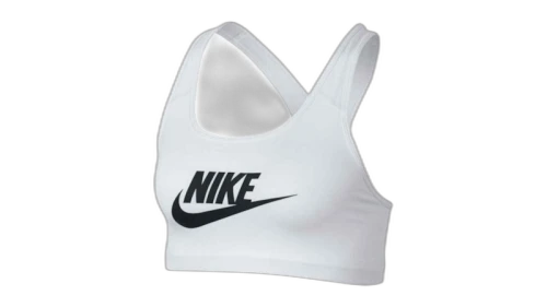 Nike Women's Swoosh Logo Training Sports Bra White