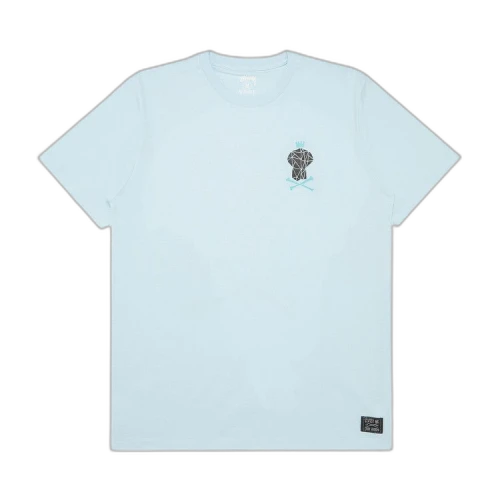 Stussy Skull Crown Triangle Tee 'Light Blue'