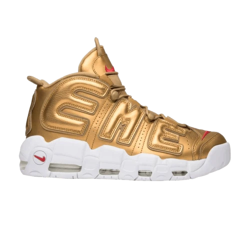 Nike Supreme x Air More Uptempo 'Metallic Gold' Sample
