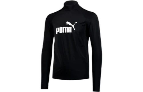 PUMA Swim Men's Long Sleeve Rash Guard Workout Clothing Men's Black