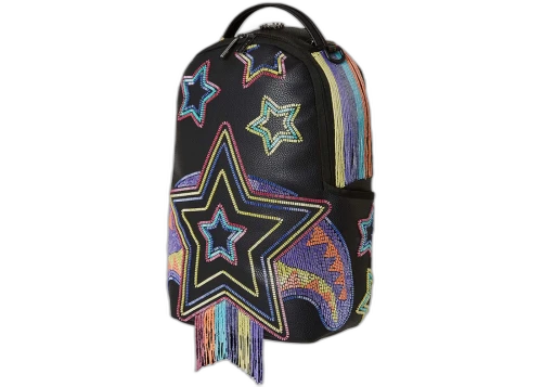 Sprayground A.I.7 Beaded Shark Sandflower Collab (DLXV) Backpack Black/Multi