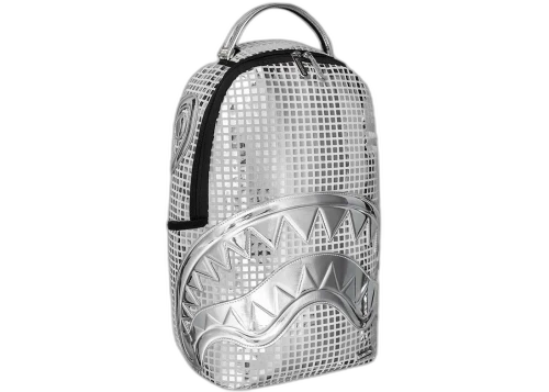 Sprayground Disco Ball Shark DLXSV Backpack White/Black