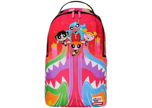 Sprayground x Power Puff Girls Sharkmouth Flying Trails Busting Out (DLXSR) Backpack Pink/Multi