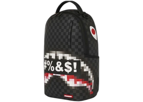 Sprayground Censored What The Beep Shark Backpack Black