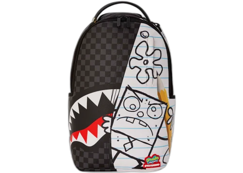 Sprayground Sponge Bob Doodle Reveal Backpack Grey/White