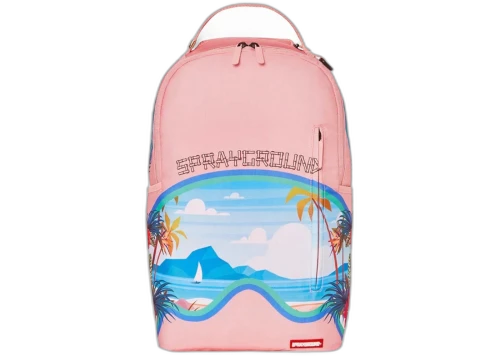 Sprayground Tropical Bora Bora Shark Island Villa Backpack Pink