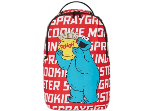 Sprayground Cookie Monster All Over Print: Backpack Red/White