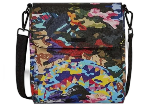 Sprayground Sliced And Diced Camo Messenger Bag Multicolor