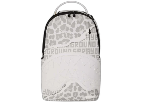 Sprayground Leopard Burner Embossed DLXSV Backpack White/Grey