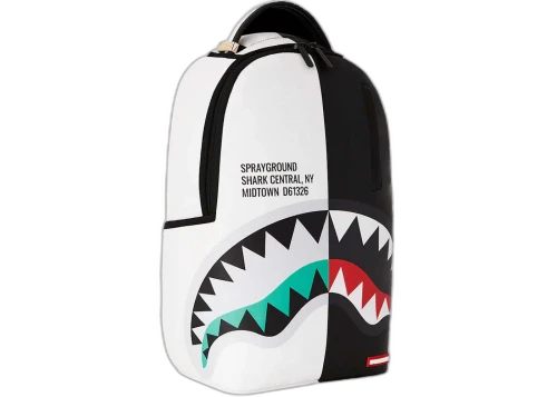 Sprayground Shark Central Inverted Split DLXSV Backpack White/Black