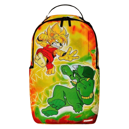Sprayground Kombat Of The Bears (DLXSR) Backpack Yellow/Green/Red