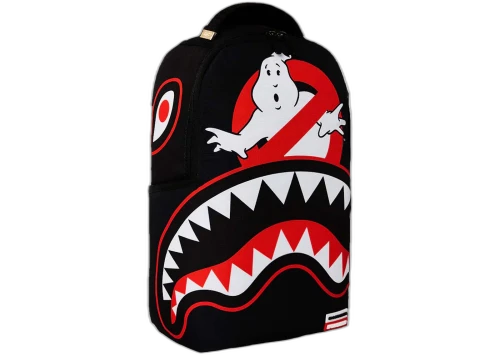 Sprayground Ghostbusters Logo And Shark Mouth Backpack Black/Red