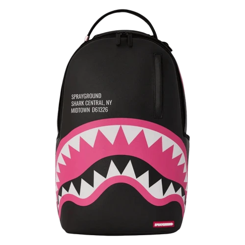 Sprayground Shark Central Pink DLXSV Backpack Black/Pink