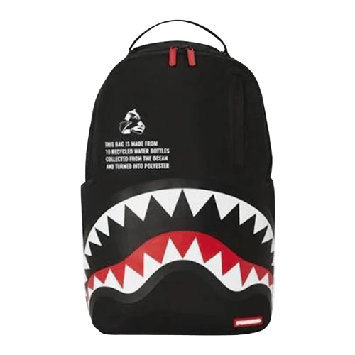 Sprayground Core Recycled Shark DLXSR Backpack Black/Red