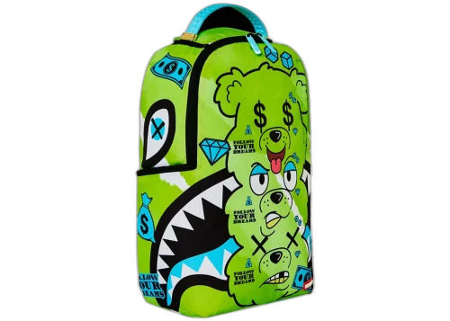 Sprayground Neon Triple Head Bear Backpack Neon/Black