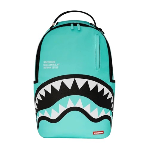 Sprayground Shark Central Aqua DLXSV Backpack Blue