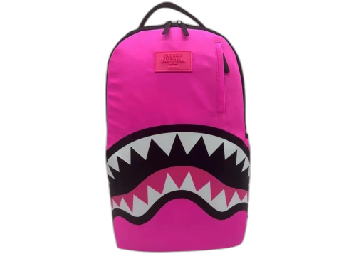 Sprayground Shark Central Nylon Hot Pink Backpack Multicolor