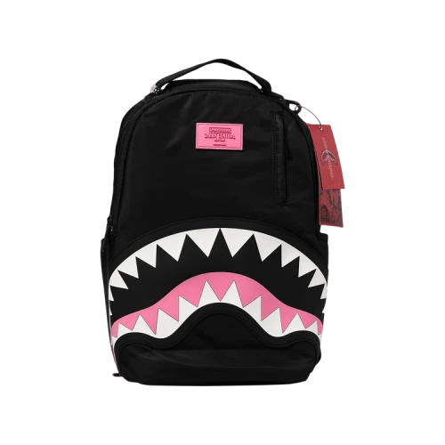 Sprayground Shark Central Nylon Backpack Black/Pink