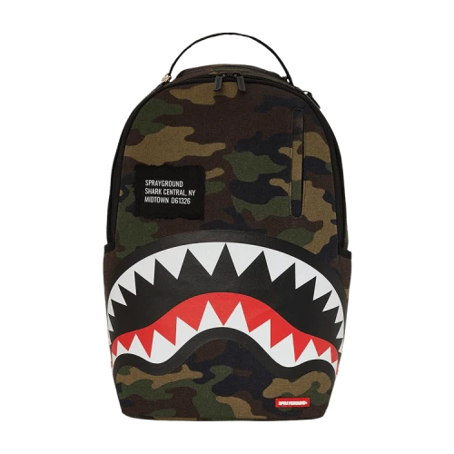 Sprayground Shark Central Camo DLXS Backpack Multicolor