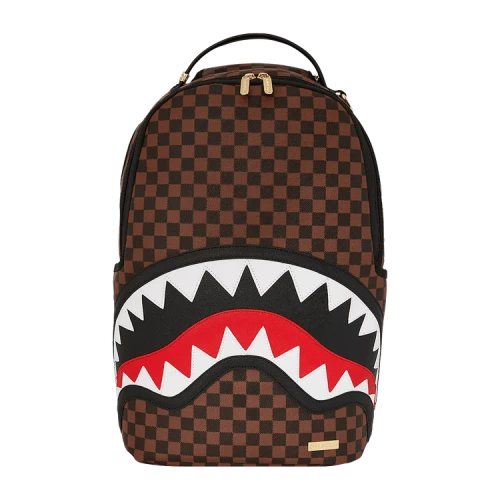 Sprayground Sawtooth Sharks In Paris DLXSV Backpack Brown/Black/Red