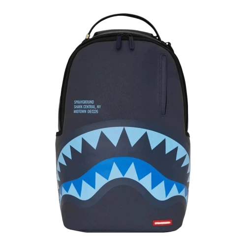 Sprayground Shark Central Late Arrival DLXSV Backpack Midnight Blue