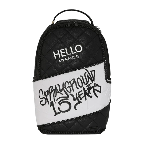 Sprayground Hello My Name Is 15 Years Quilted Backpack 'Multicolor'