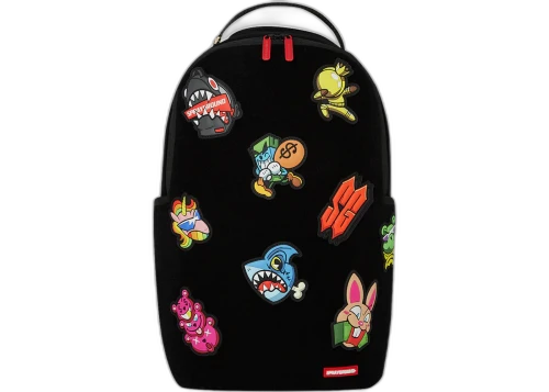 Sprayground Stuck On Ya Velcro Patch Backpack Black