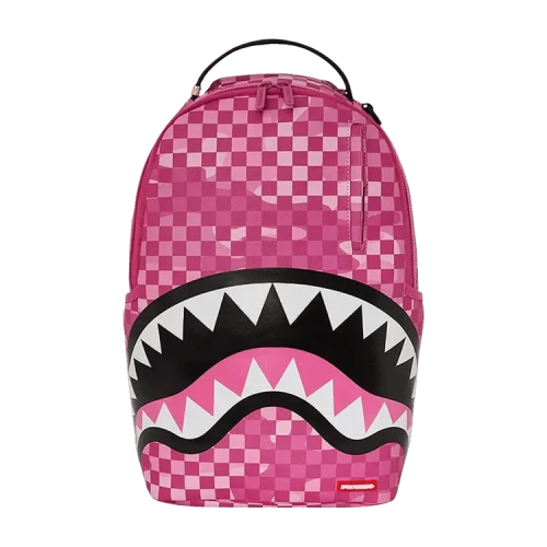 Sprayground Pink Camocheck DLXSV Backpack Pink