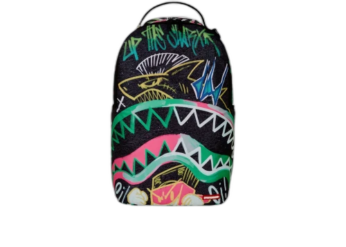 Sprayground Painted Punk DLXR Backpack Black Multicolor