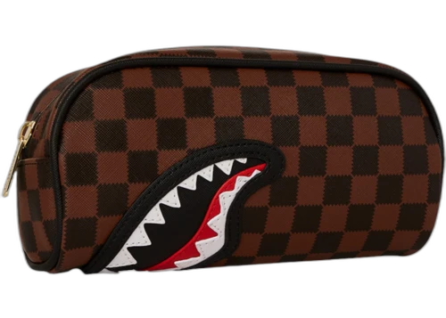 Sprayground Sawtooth Sharks in Paris Pencil Pouch Brown