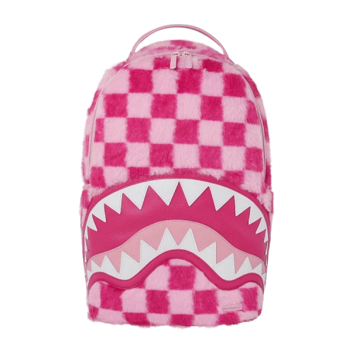 Sprayground Furzilla Shark Backpack 'Pink Check'