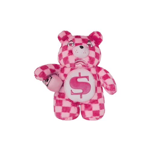 Sprayground Furzilla Shark Moneybear Backpack 'Pink Check'