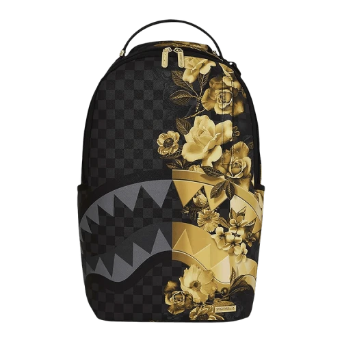 Sprayground Gold Floral Remix Backpack Black/Gold