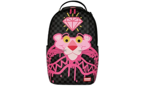 Sprayground Pink Panther Drippy Diamonds Backpack Black/Pink