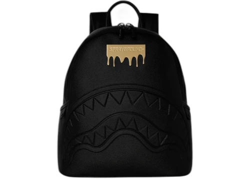 Sprayground Gold Brick Lux Savage Backpack Black