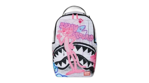 Sprayground Pink Panther Graff Backpack White/Pink