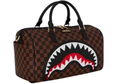 Sprayground Sawtooth Sharks in Paris Mini Duffle Brown
