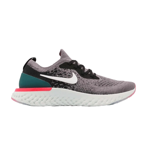 Nike Epic React Flyknit Gunsmoke Black Geode Teal (GS)