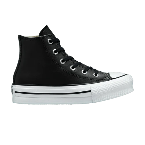 Chuck Taylor All Star Lift Platform Leather High 'Black Natural Ivory'