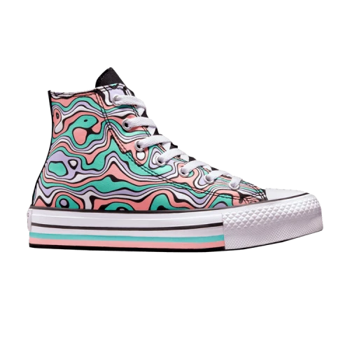 Converse Chuck Taylor All Star Lift Platform High GS 'Color Swirl'