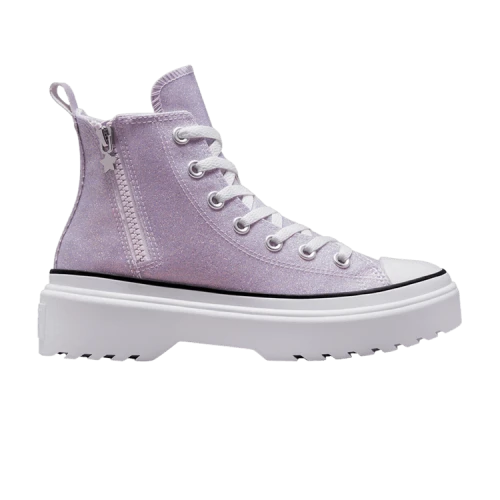 Converse Chuck Taylor All Star Lugged Lift Platform High GS 'Vapor Violet Glitter'