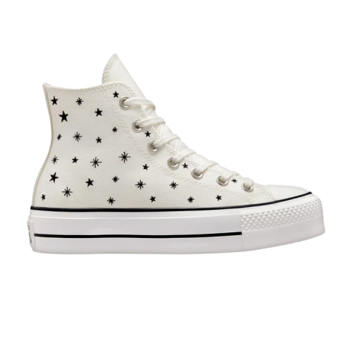 Converse Chuck Taylor All Star Lift Platform High 'Embroidered Stars - Egret' (Women's)