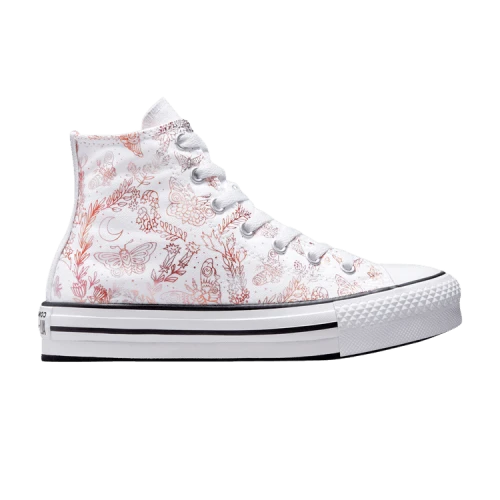 Converse Chuck Taylor All Star EVA Lift Platform High GS 'Butterfly Shine - White'