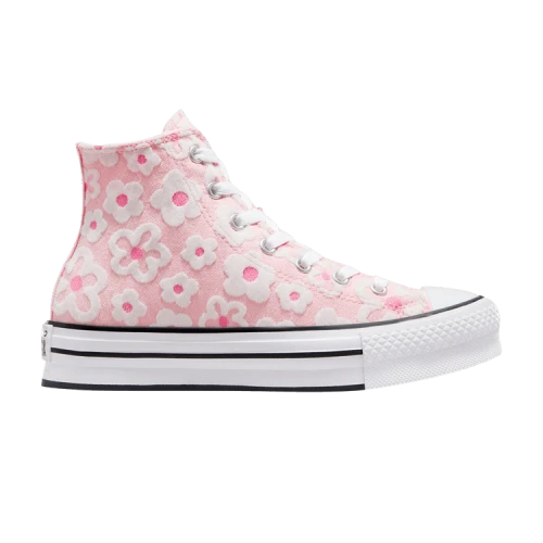 Converse Chuck Taylor All Star Lift Platform High GS 'Floral Embroidery - Donut Glaze'